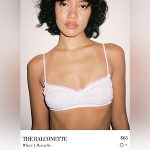 Cou Cou Intimates Balconette Bra White Pointelle